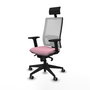 PIQUERAS Y CRESPO Silla de oficina Horna Rosa y Blanco