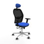 PIQUERAS Y CRESPO Silla de oficina Jorquera con Mecanismo Sincro/Traslack Azul y Negro