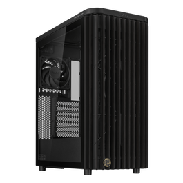 Asus ProArt PA401 Wood Edition PC Case with Glass Side Panel, Model 90DC00M0-B39000, Black on Transparent