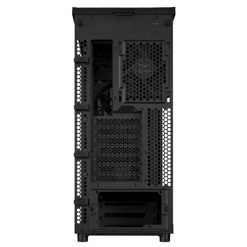 Asus ProArt PA401 Wood Edition PC Case with Glass Side Panel, Model 90DC00M0-B39000, Black on Transparent