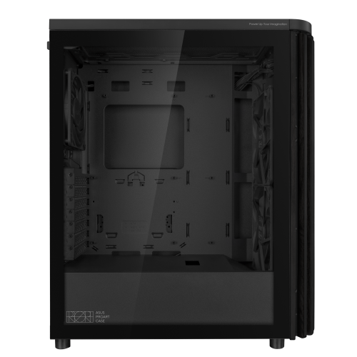 Asus ProArt PA401 Wood Edition PC Case with Glass Side Panel, Model 90DC00M0-B39000, Black on Transparent