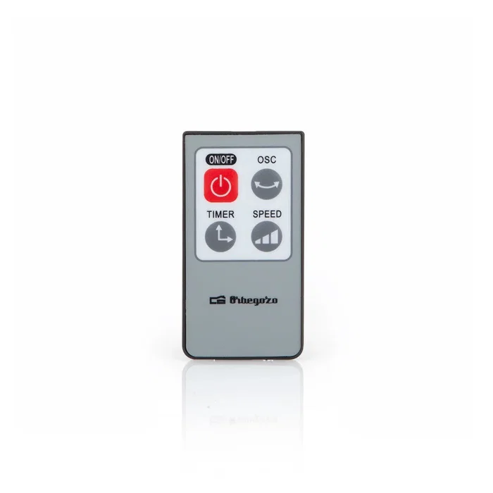 Orbegozo TWM 0975 Ventilador de Torre Oscilante, Negro/Acero Inoxidable, 45W, 3 Velocidades, Mando a Distancia, Temporizador 4h, 77 cm Alto