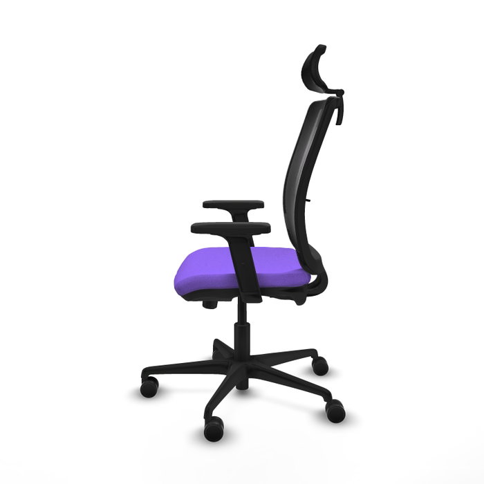 PIQUERAS Y CRESPO Silla de oficina Haches con mecanismo Sincro/Traslack, Lila y Negro