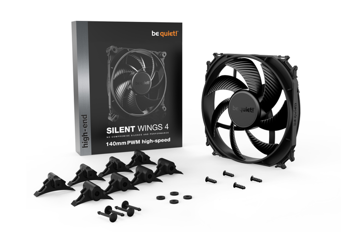 be quiet! SILENT WINGS 4 Ventilador para Carcasa 140mm PWM High-Speed Negro 14 cm