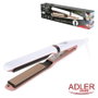 Adler AD 2321 Plancha de pelo con placas cerámicas y pantalla LCD, blanco perlado