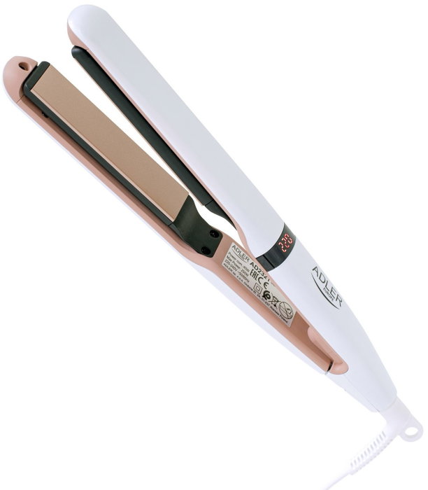 ADLER Plancha de pelo cerámico con pantalla LCD 45W