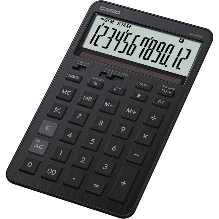 Casio JW-200DQ-BK Calculadora de Oficina de Sobremesa 12 Dígitos Negro