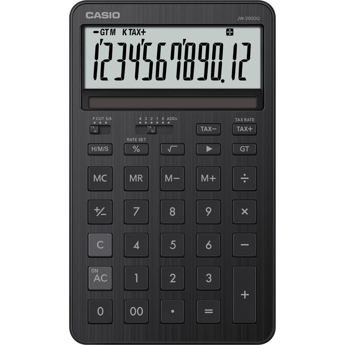 Casio JW-200DQ-BK Calculadora de Oficina de Sobremesa 12 Dígitos Negro