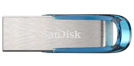 SanDisk Ultra Flair Unidad Flash USB 64 GB USB 3.2 Gen 1 Tipo A 150 MB/s Azul Plata