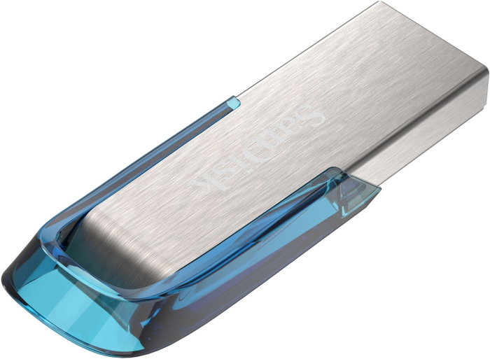 SanDisk Ultra Flair 64 GB USB tipo A 3.2 Gen 1 Azul, Plata