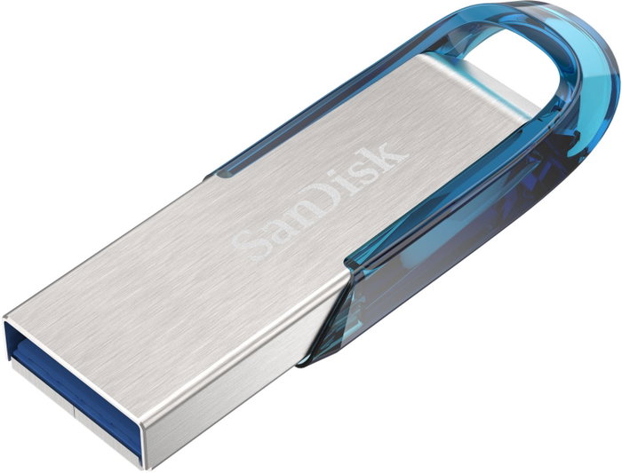 SanDisk Ultra Flair 64 GB USB tipo A 3.2 Gen 1 Azul, Plata