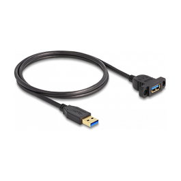DeLOCK Cable SuperSpeed USB 3.2 Gen 1 Tipo-A macho a hembra 1 m Negro