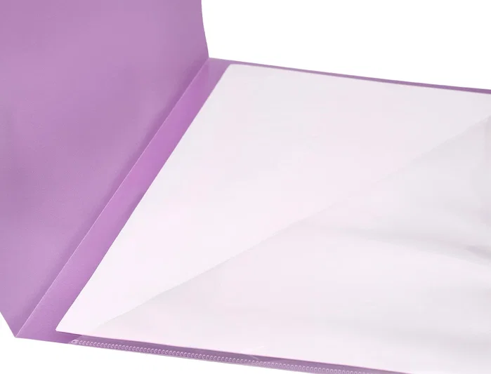 Liderpapel Carpeta dossier A4 con uñero, tarjetero y solapa lavanda opaco