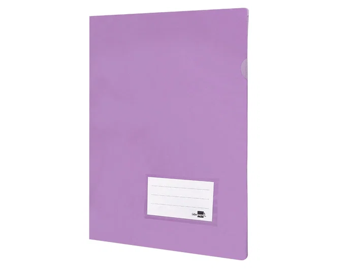 Liderpapel Carpeta dossier A4 con uñero, tarjetero y solapa lavanda opaco