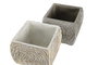 Macetero Shabby DKD Home Decor Blanco Gris 18 x 15 x 18 cm Set de 2 (4 Unidades)