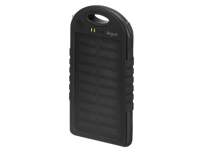 ARGON BATERIA PORTATIL SOLAR con 5000mAh y USB C