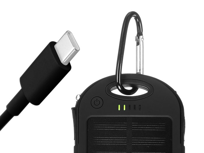 ARGON BATERIA PORTATIL SOLAR con 5000mAh y USB C