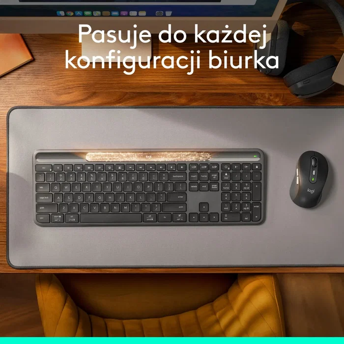 Logitech Teclado Inalámbrico Signature Slim Solar+ Grafito Diseño Polaco Logitech Teclado Inalámbrico Signature Slim Solar+ Grafito Diseño Polaco