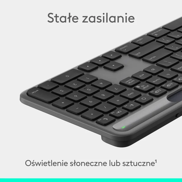Logitech Teclado Inalámbrico Signature Slim Solar+ Grafito Diseño Polaco Logitech Teclado Inalámbrico Signature Slim Solar+ Grafito Diseño Polaco