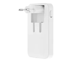 TNB Cargador GaN de 65W con 2 USB-C y 1 USB-A, Enchufe Plegable, Blanco