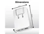 TNB Cargador GaN 65W con 2 USB-C y 1 USB-A, Enchufe Plegable - Blanco