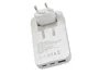 TNB Cargador GaN de 65W con 2 USB-C y 1 USB-A, Enchufe Plegable, Blanco