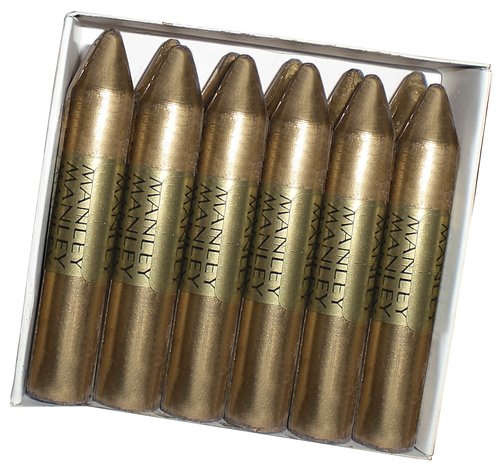 Manley Estuche de 12 Ceras 60mm Oro-74 Manley Estuche de 12 Ceras 60mm Oro-74