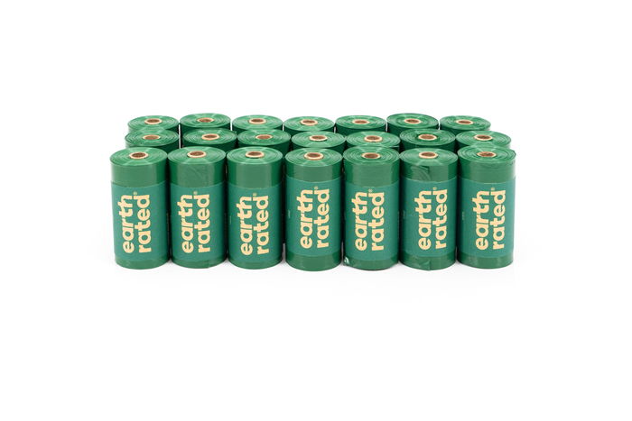 Earth Rated Bolsas Eco-Friendly para Recogida de Excrementos, Extra Largas y Resistentes, 21 Rollos
