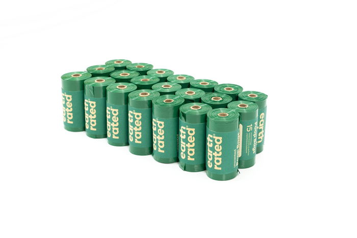 Earth Rated Bolsas Eco-Friendly para Recogida de Excrementos, Extra Largas y Resistentes, 21 Rollos