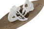 DKD Home Decor Figura de Resina y Mango Barca Blanco/Natural