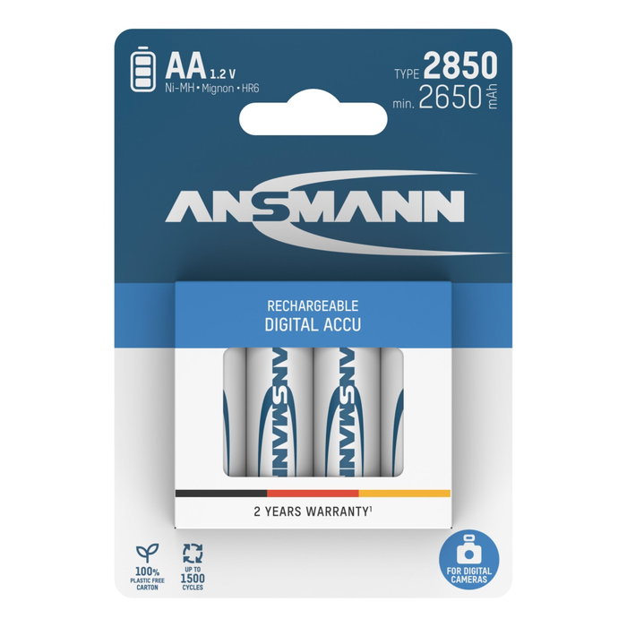 Ansmann Pilas Recargables NiMH Mignon AA 2650 mAh DIGITAL Ansmann Pilas Recargables NiMH Mignon AA 2650 mAh DIGITAL