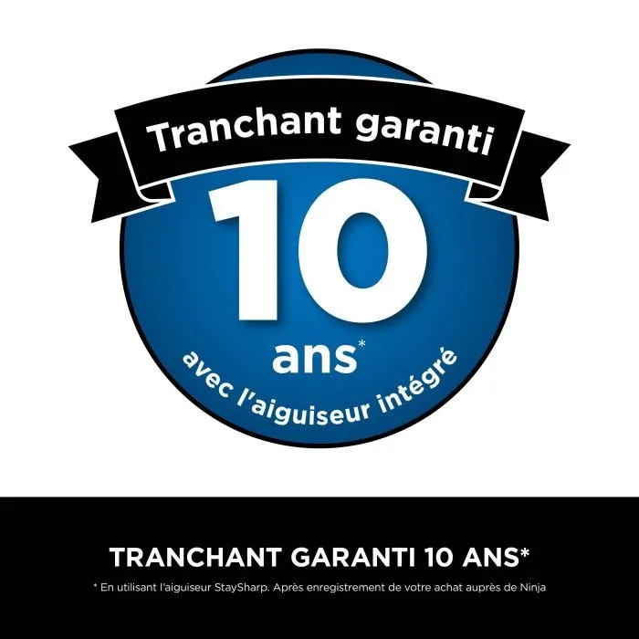 Ninja Juego de Cuchillos StaySharp de 14 Piezas - Acero Inoxidable y Bloque de Madera - K62014EUUK