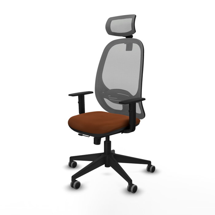PIQUERAS Y CRESPO Silla de oficina Cilanco con mecanismo Sincro/Traslack, Marrón y Gris PIQUERAS Y CRESPO Silla de oficina Cilanco con mecanismo Sincro/Traslack, Marrón y Gris