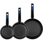 Monix Pack de 3 sartenes de aluminio forjado 18, 22 y 26 cm