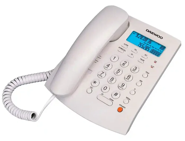 Daewoo DW6310 Teléfono de sobremesa con pantalla retroiluminada y manos libres, Blanco Daewoo DW6310 Teléfono de sobremesa con pantalla retroiluminada y manos libres, Blanco