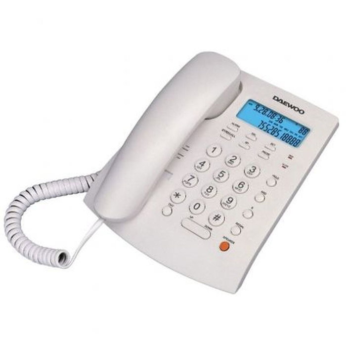 Daewoo DW6310 Teléfono de sobremesa con pantalla retroiluminada y manos libres, Blanco Daewoo DW6310 Teléfono de sobremesa con pantalla retroiluminada y manos libres, Blanco