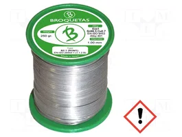 BROQUETAS Alambre de estaño libre de plomo Sn99,3Cu0,7 1mm 250g
