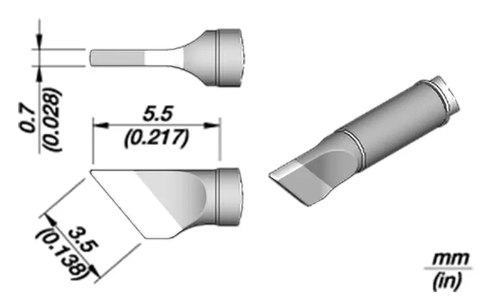 JBC TOOLS Pico cortante Nano 3,8x0,7mm C115211