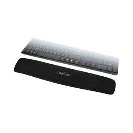 LogiLink ID0044 Reposamuñecas de Silicona para Teclado, Material: Nylon, Poliuretano, Silicona, Color Negro, 310 g