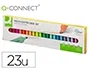 Q-connect Rotulador fluorescente punta biselada, estuche de sobremesa, 23 unidades, colores surtidos