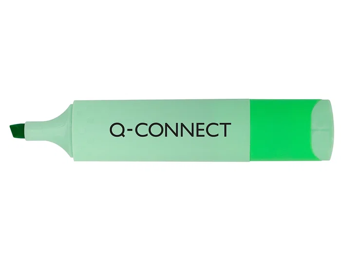 Q-connect Rotulador fluorescente punta biselada, estuche de sobremesa, 23 unidades, colores surtidos