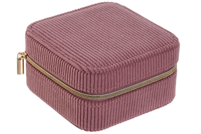 DKD Home Decor Joyero Urban Magenta Crema Poliester 9.5 x 5 x 9.5 cm (4 Unidades)