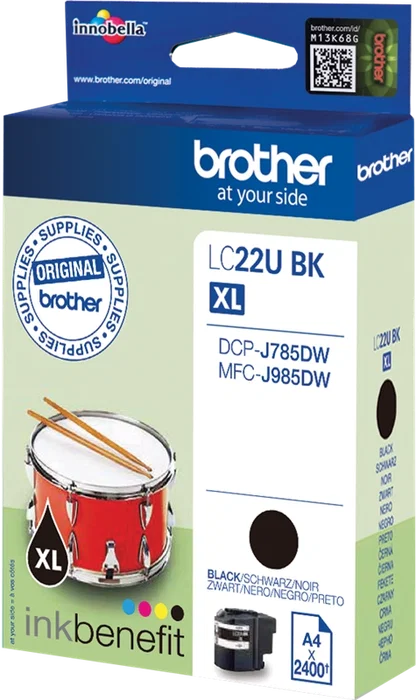Brother LC22UBK Cartucho de tinta negro – 2.400 páginas Brother LC22UBK Cartucho de tinta negro – 2.400 páginas