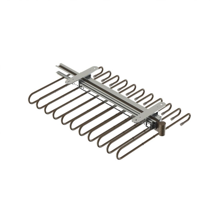 HERRAJES ALK Pantalonero Extracción Total para 11 Perchas Acabado Cromo / Grafito Cromo 9037.39 / 9037.257