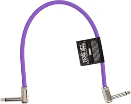 Ernieball Cable Flex Patch 12" Purple - Cable de Instrumentos de Alta Calidad con Conectores de Perfil Bajo y 95% de Apantallado para Bajo Ruido y Tono Cristalino