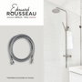 Edouard Rousseau Flexo de ducha de acero inoxidable cromado de 2 m