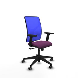 PIQUERAS Y CRESPO Silla de oficina Motilla con mecanismo Sincro, Morado y Azul