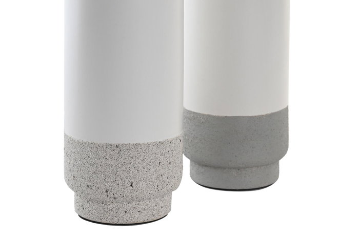 DKD Home Decor Lámpara de Sobremesa de Cerámica y Cristal Bicolor G9