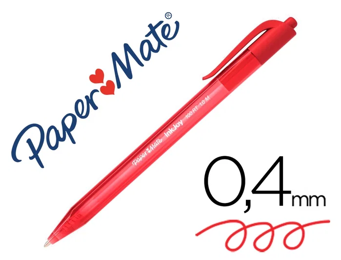 Paper Mate Inkjoy 100 Bolígrafo Retráctil Triangular Rojo Paper Mate Inkjoy 100 Bolígrafo Retráctil Triangular Rojo
