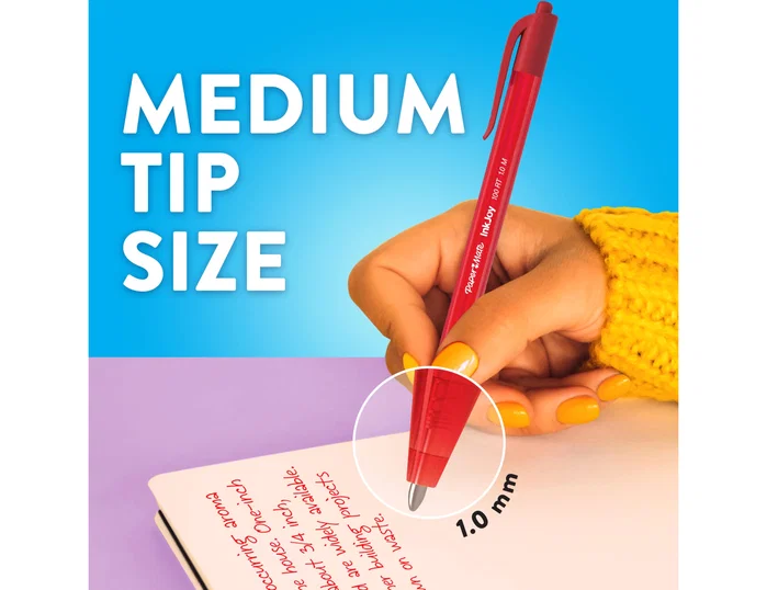 Paper Mate Inkjoy 100 Bolígrafo Retráctil Triangular Rojo